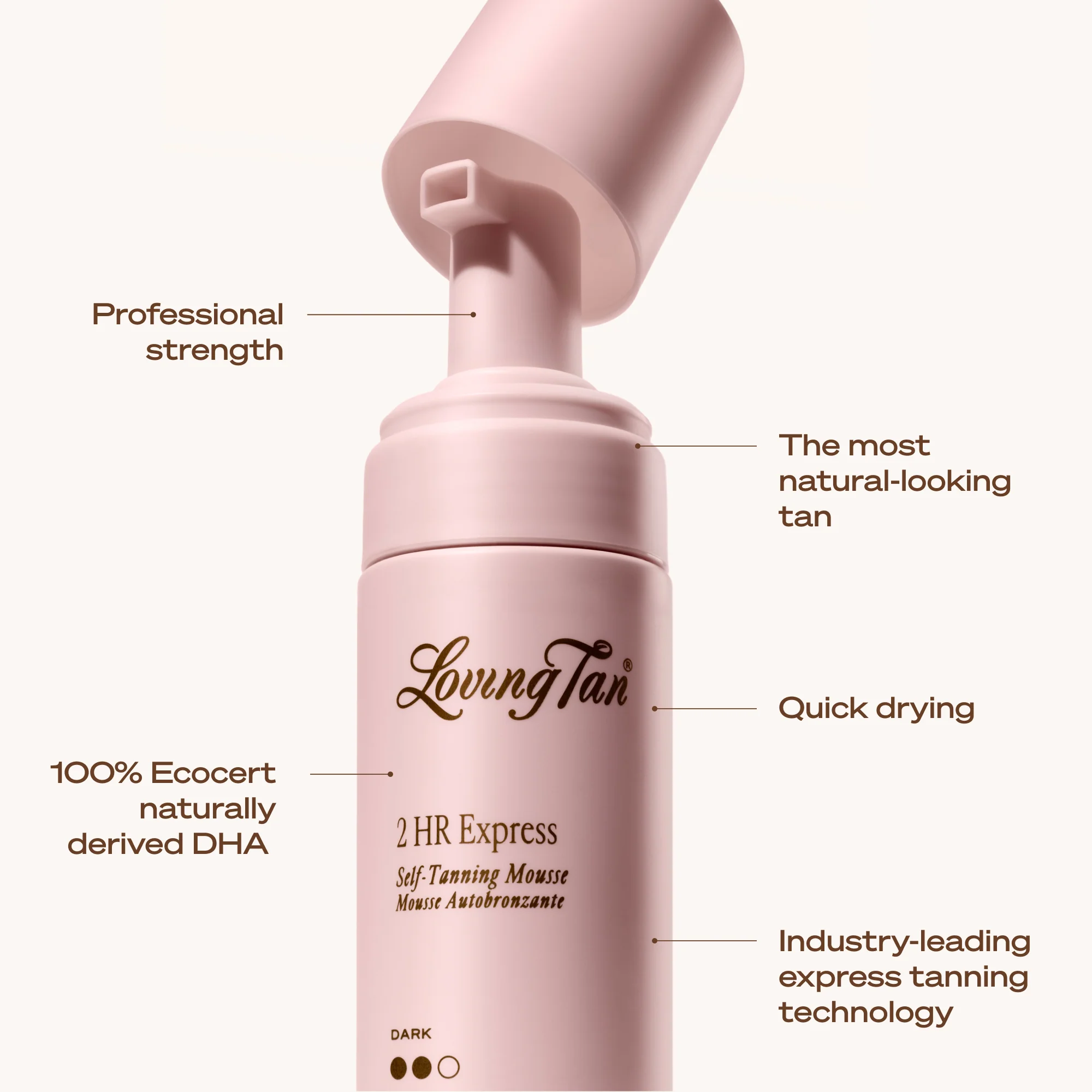 2 HR Express Self-Tanning Mousse Dark - Image 6