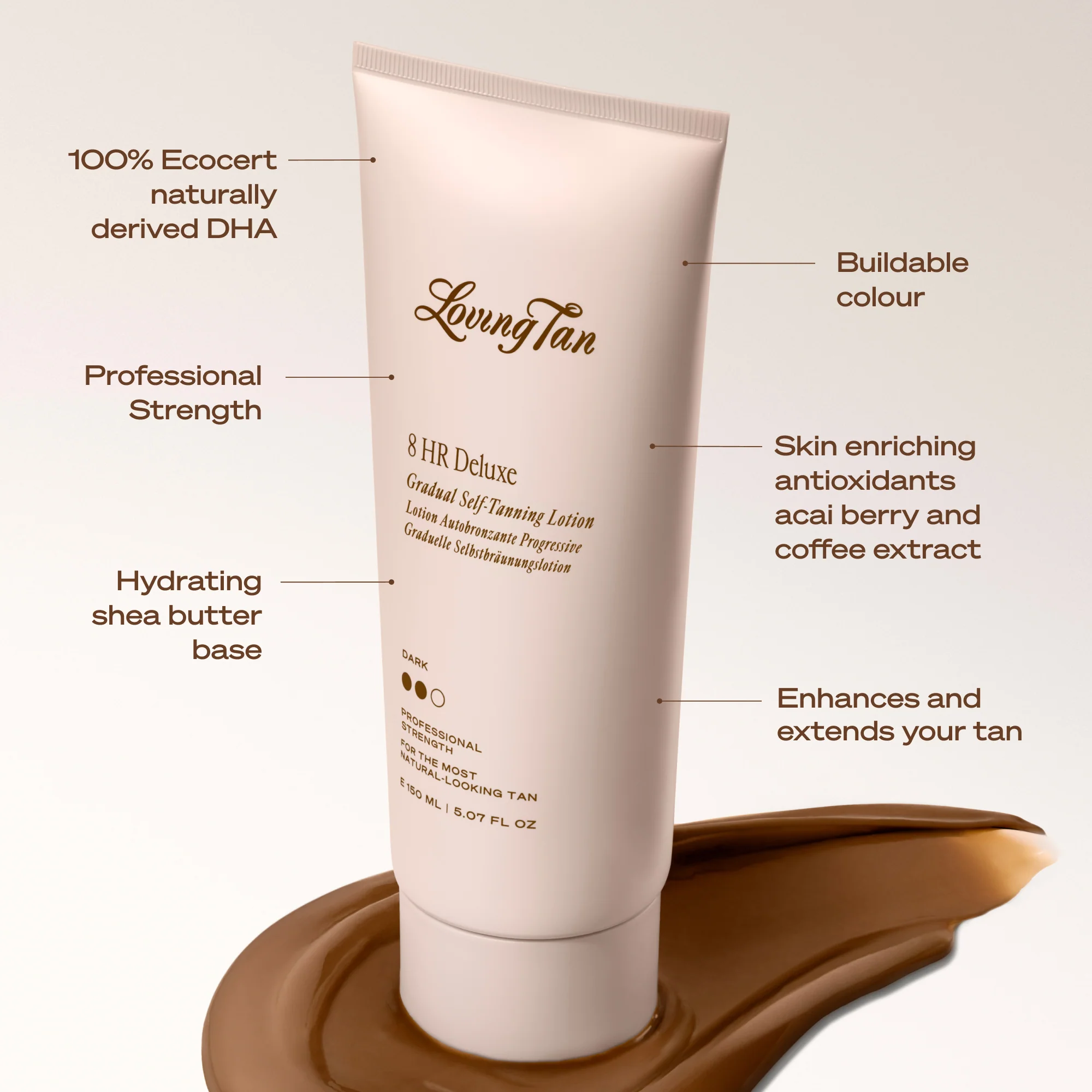 8 HR Deluxe Gradual Self-Tanning Lotion Dark - Image 6