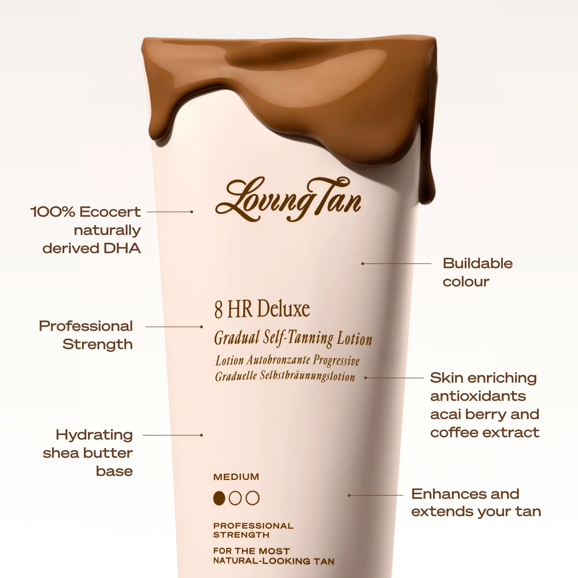 8 HR Deluxe Gradual Self-Tanning Lotion Medium - Image 5
