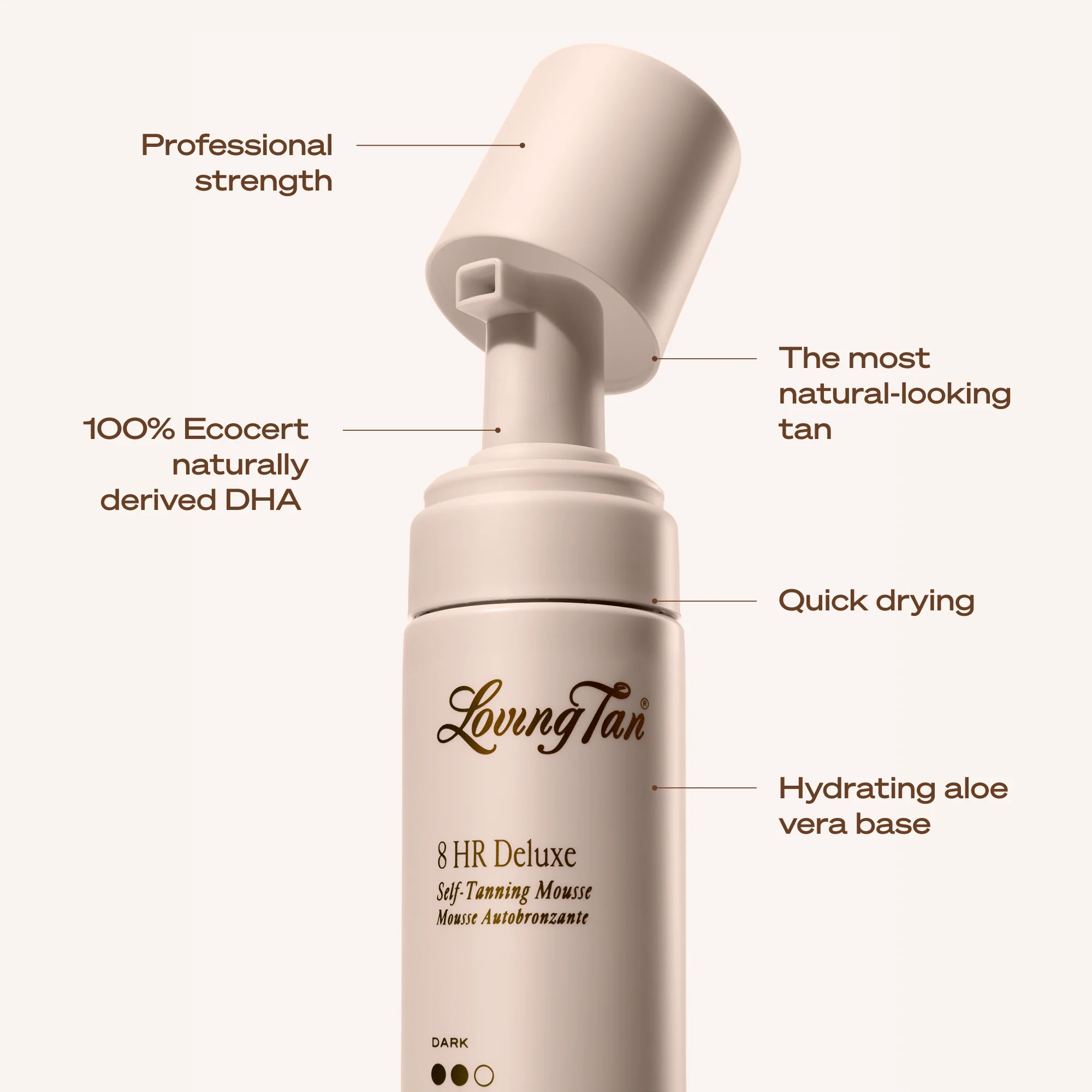 8 HR Deluxe Self-Tanning Mousse Dark - Image 6